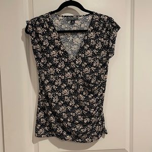 American Living Floral Wrap Style Top